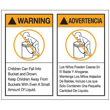 Bsc Preferred 5 x 6'' - ''Warning Advertencia'' Label Set BUY00029312